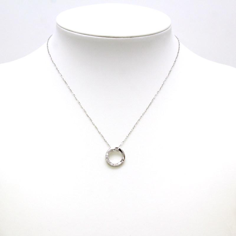 サークル ネックレス ダイヤモンド 0.20ct Pt850/900 プラチナ 30491 