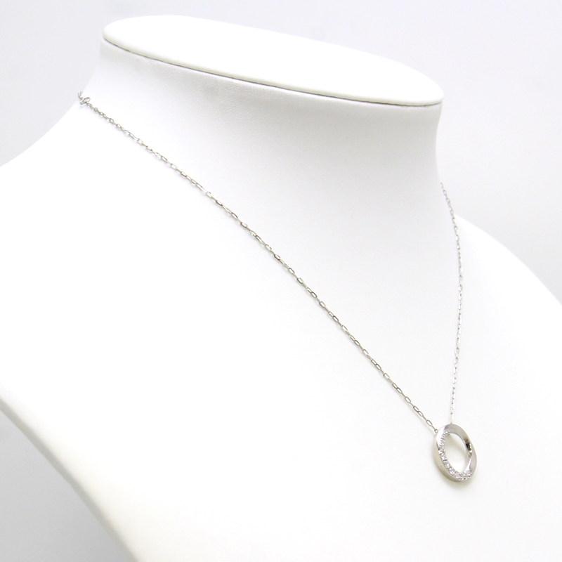 サークル ネックレス ダイヤモンド 0.20ct Pt850/900 プラチナ 30491 