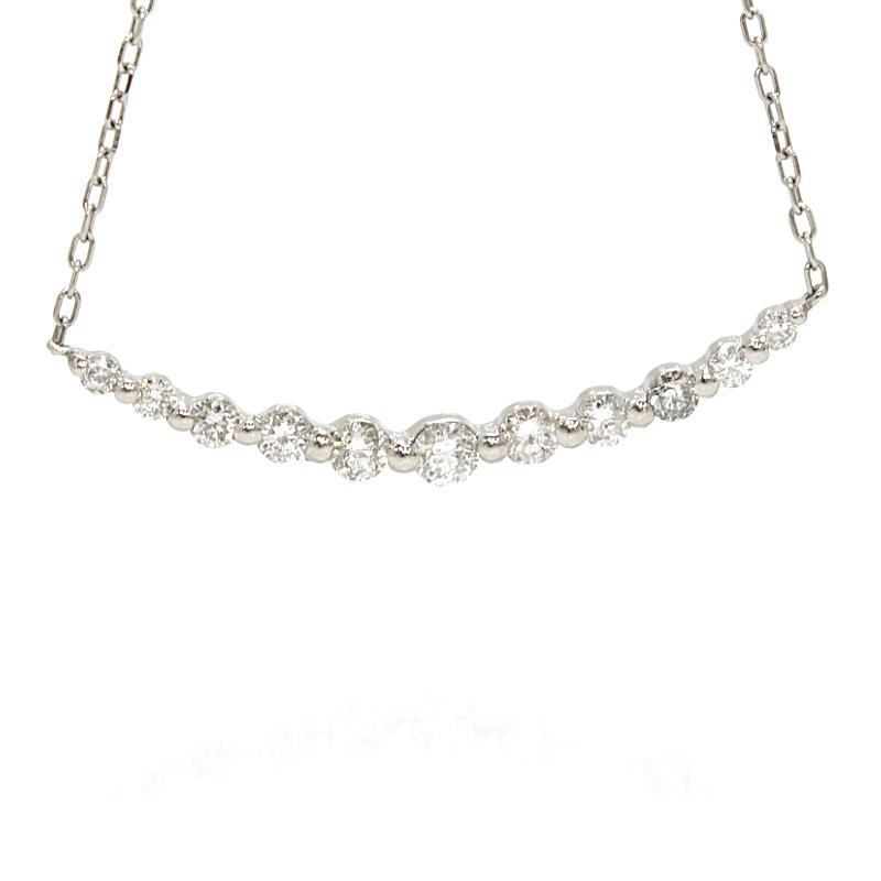 ダイヤモンド スマイルバー ネックレス 0.50ct Pt850/900