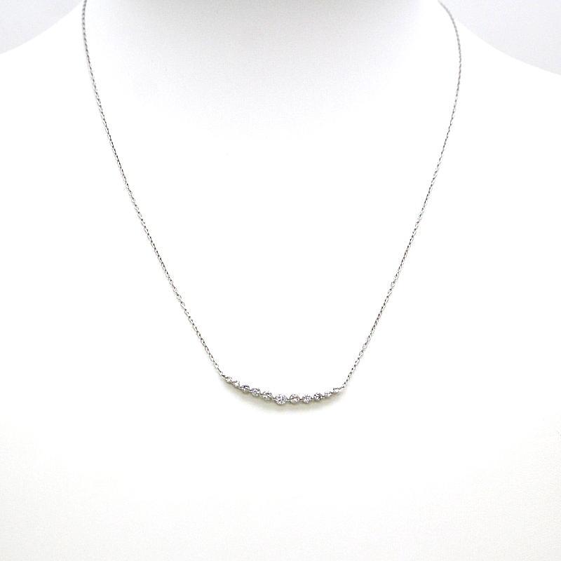 ダイヤモンド スマイルバー ネックレス 0.50ct Pt850/900
