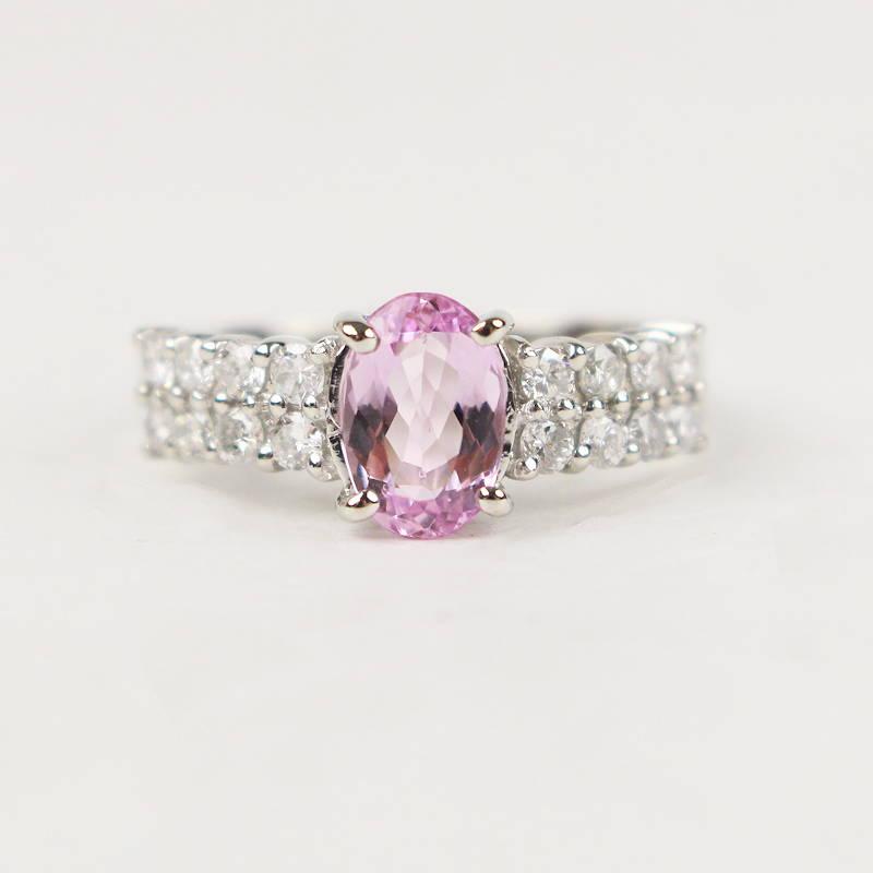 インペリアルトパーズリング 指輪 ピンクトパーズ 1.02ct ダイヤモンド