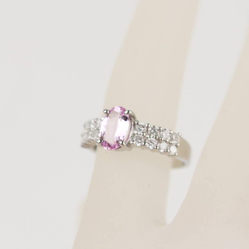 インペリアルトパーズリング 指輪 ピンクトパーズ 1.02ct ダイヤモンド