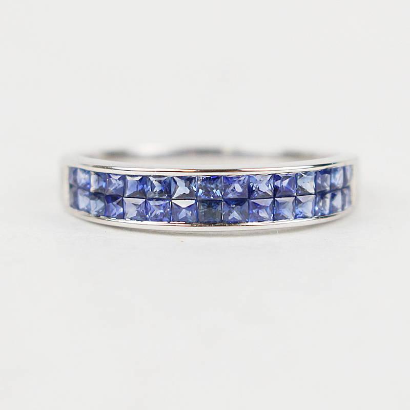 サファイアリング 指輪 ブルーサファイア 0.90ct 18金ホワイトゴールド