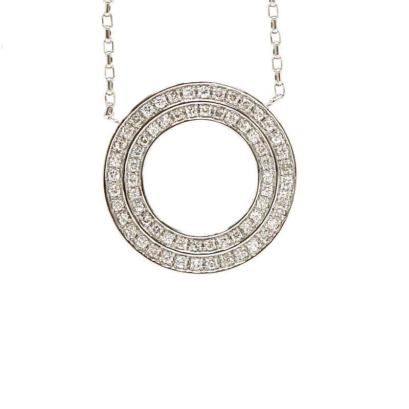 ダイヤモンドサークルネックレス ダイヤモンド 0.62ct プラチナ Pt850 