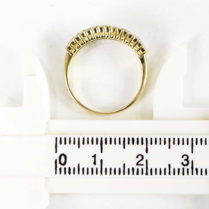 K18ブルーサファイアリング ダイヤモンド 18金 イエローゴールド 11号