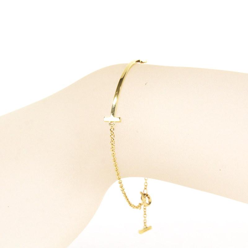 ティファニー ブレスレット Tスマイル K18YG サイズL ティファニー T スマイル ブレスレット イエローゴールド