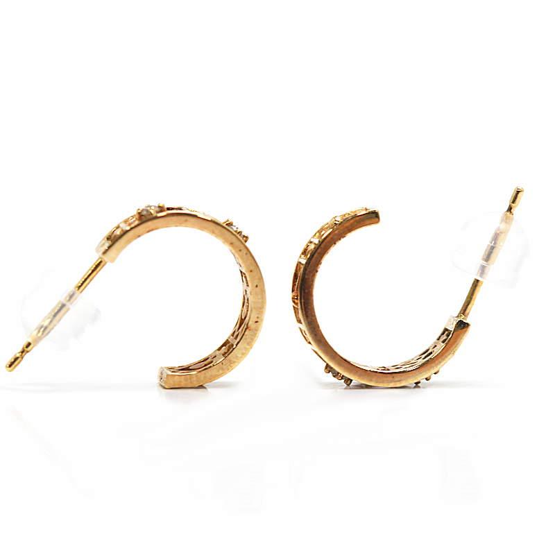 ダイヤモンドピアス ダイヤモンド 0.02/0.02ct 両耳用 直付けピアス 