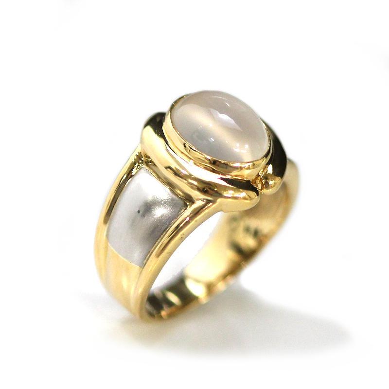 K18ゴールド ムーンストーン ゴールド 18金　アンティーク キャッツアイ？ K18ゴールド ムーンストーン ゴールド 18金アンティーク キャッツアイ？