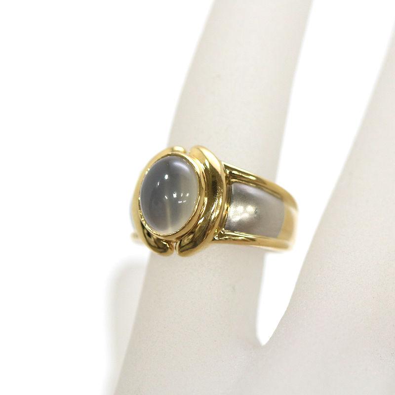 K18ゴールド ムーンストーン ゴールド 18金　アンティーク キャッツアイ？ K18ゴールド ムーンストーン ゴールド 18金 アンティーク キャッツアイ