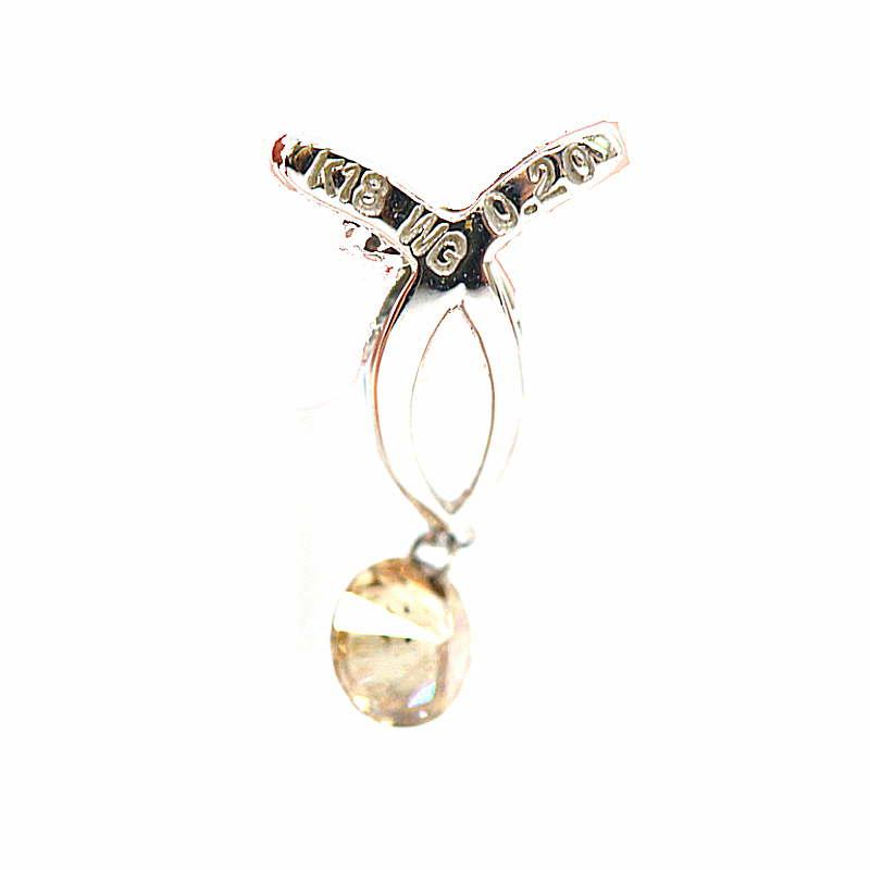 ネックレス ダイヤモンド 0.20ct 18金ホワイトゴールド K18WG 42cm 1.8 