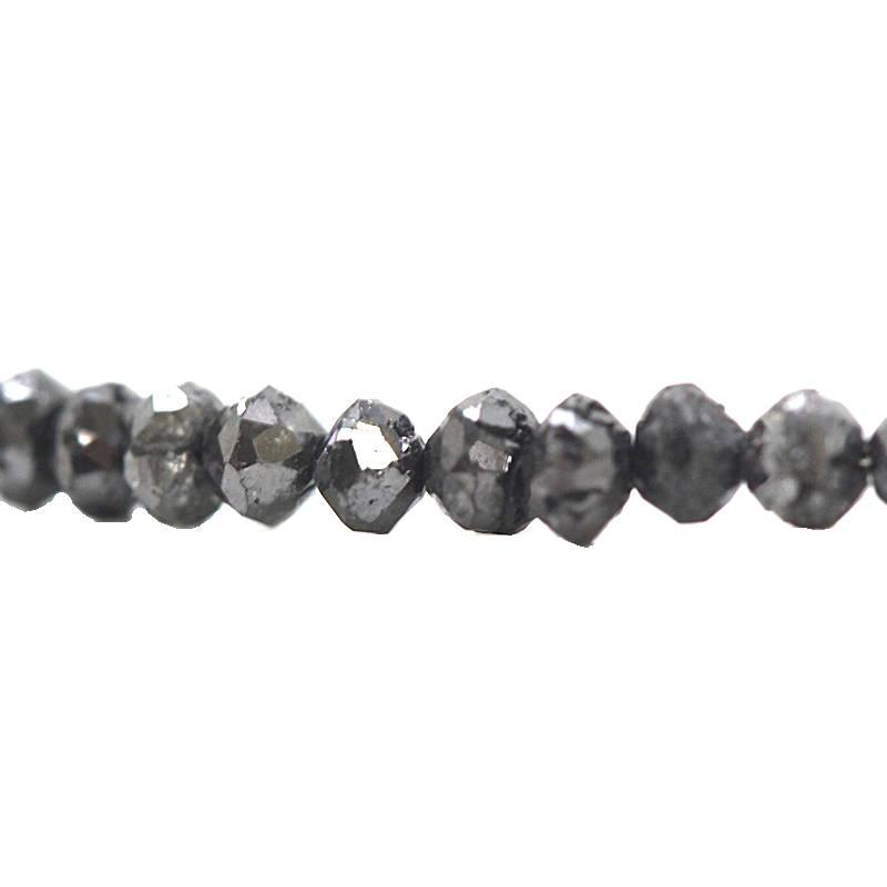 ブラックダイヤモンドネックレス 20.00ct 18金ホワイトゴールド K18WG