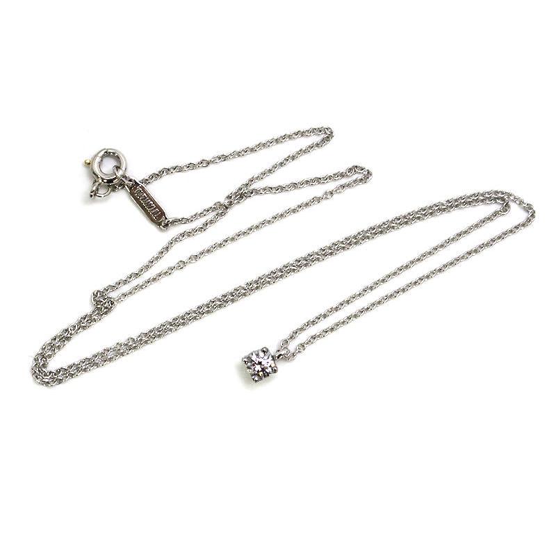Tiffany&Co.ティファニーソリティアネックレスk18・お値下げ不可です TIFFANY&Co.（ティファニー） ソリティア ネックレス 約40cm