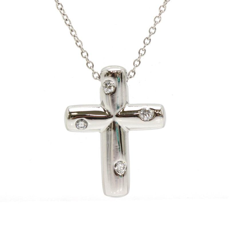 TIFFANY&Co.（ティファニー） ドッツクロス ネックレス ダイヤモンド