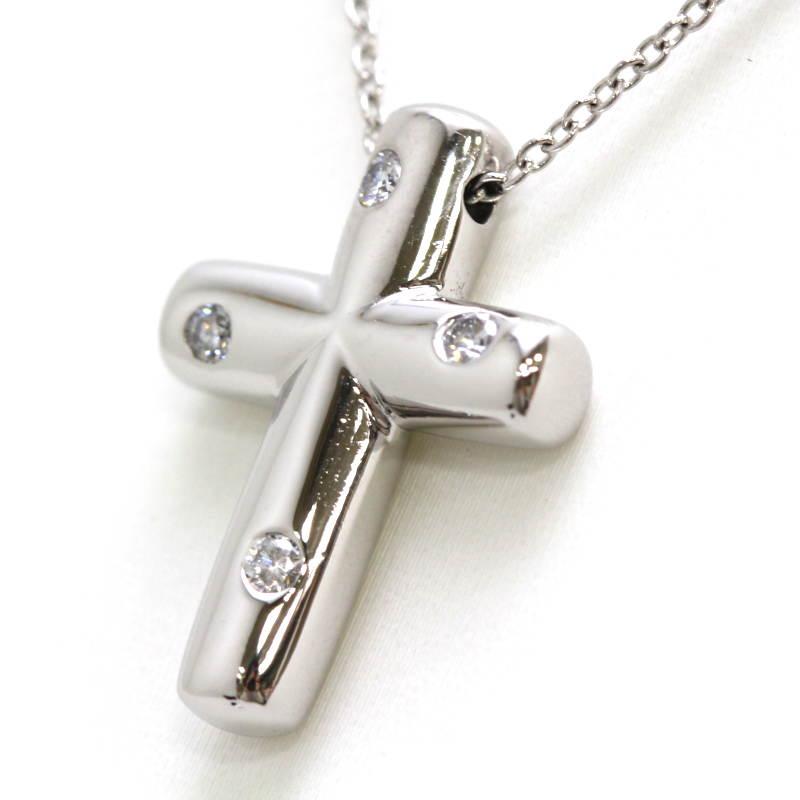 TIFFANY&Co.（ティファニー） ドッツクロス ネックレス ダイヤモンド