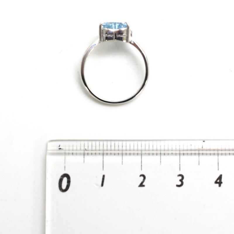 アクアマリンリング ハート 指輪 9.5号 0.82ct ダイヤモンド 0.12ct