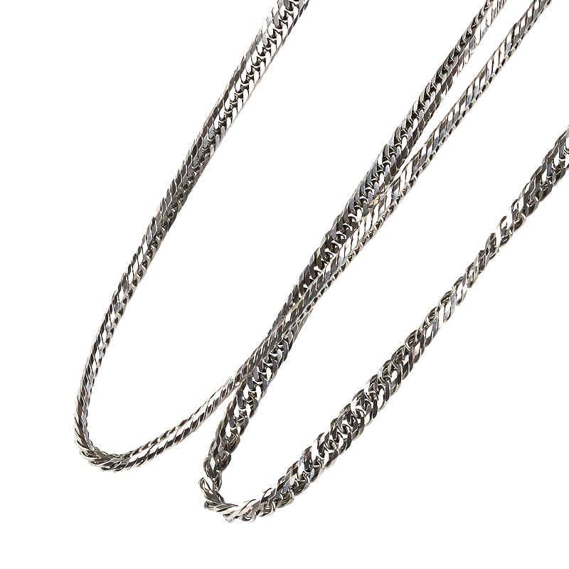 Pt850 6面ダブル喜平ネックレス 約50cm 約30.3g プラチナ チェーン