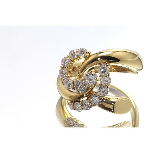 ダイヤモンド リング K18 1.02ct 12号 18金 イエローゴールド 指輪