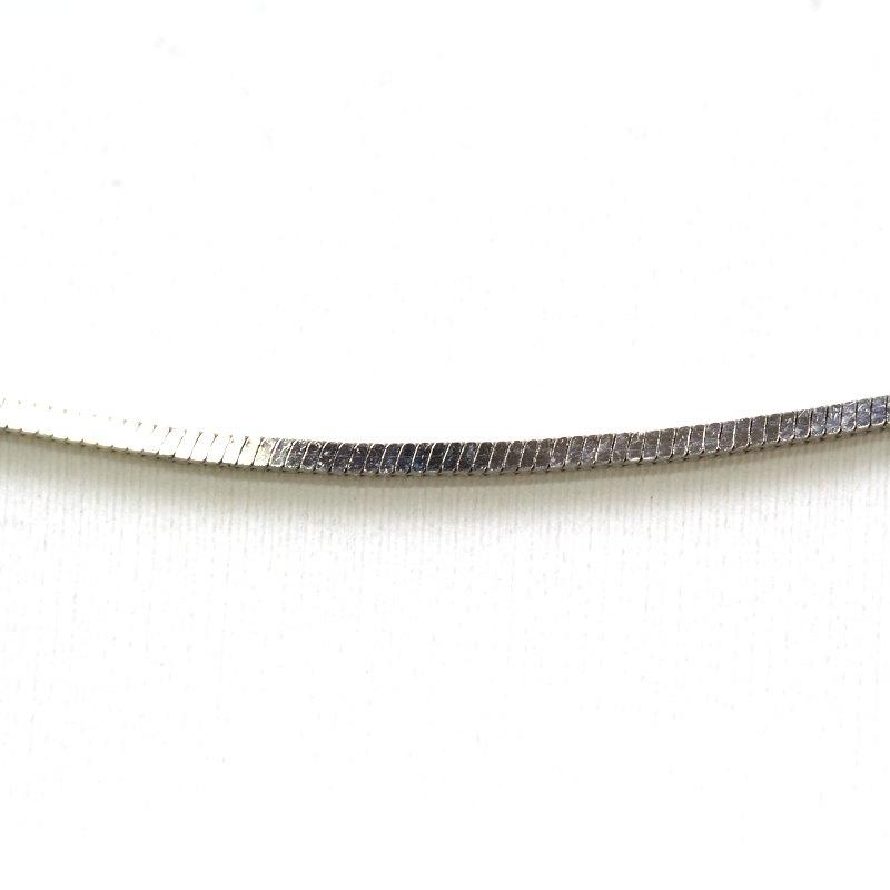 K18スネークチェーンネックレス 18金 ホワイトゴールド 約41cm 2.2g