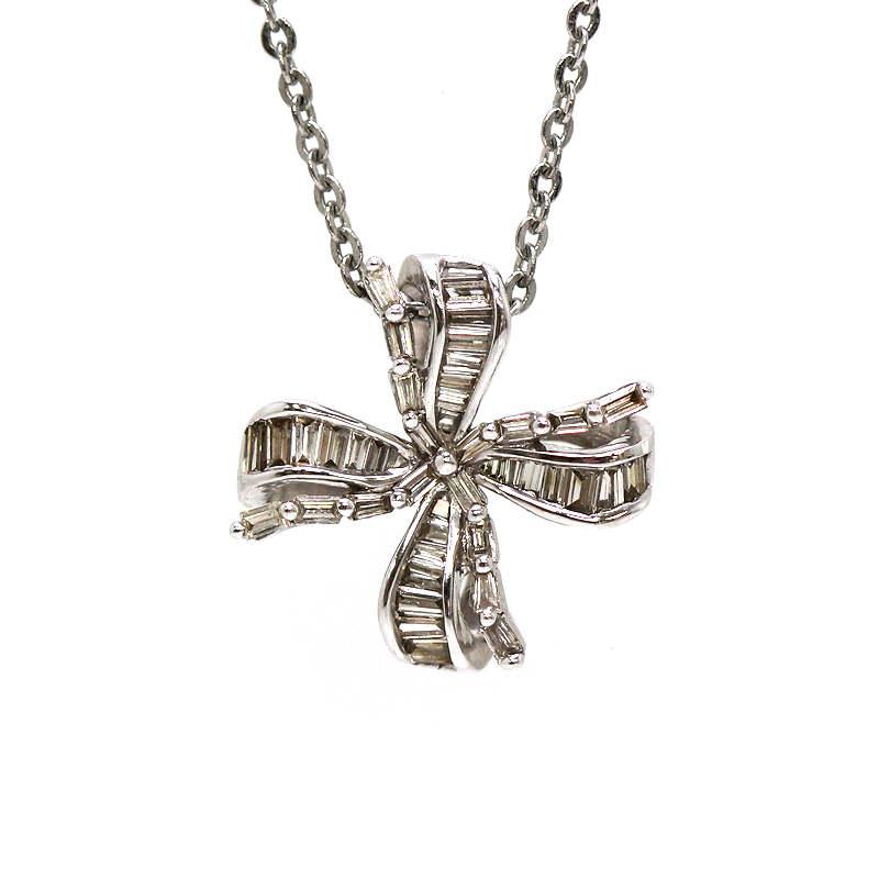 K18WG ダイヤモンドペンダントトップ 0.52ct 18金 ホワイトゴールド