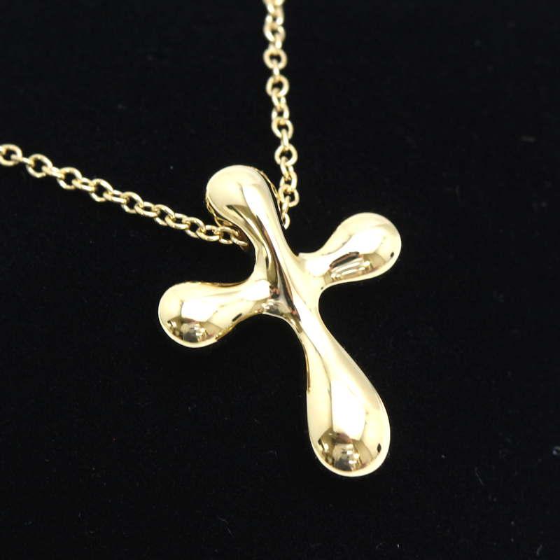 Elsa Peretti Tiffany&Co. ティファニー K18YG クロスネックレス