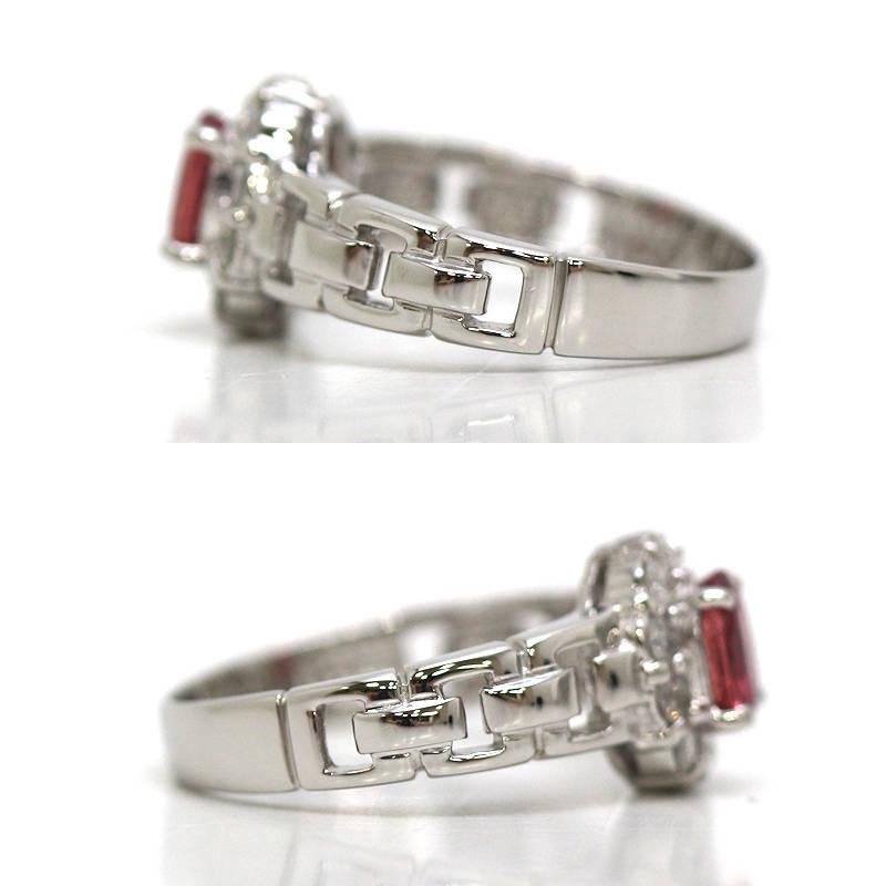 Pt900 サファイアリング 10号 0.593ct ダイヤモンド 0.30ct プラチナ 