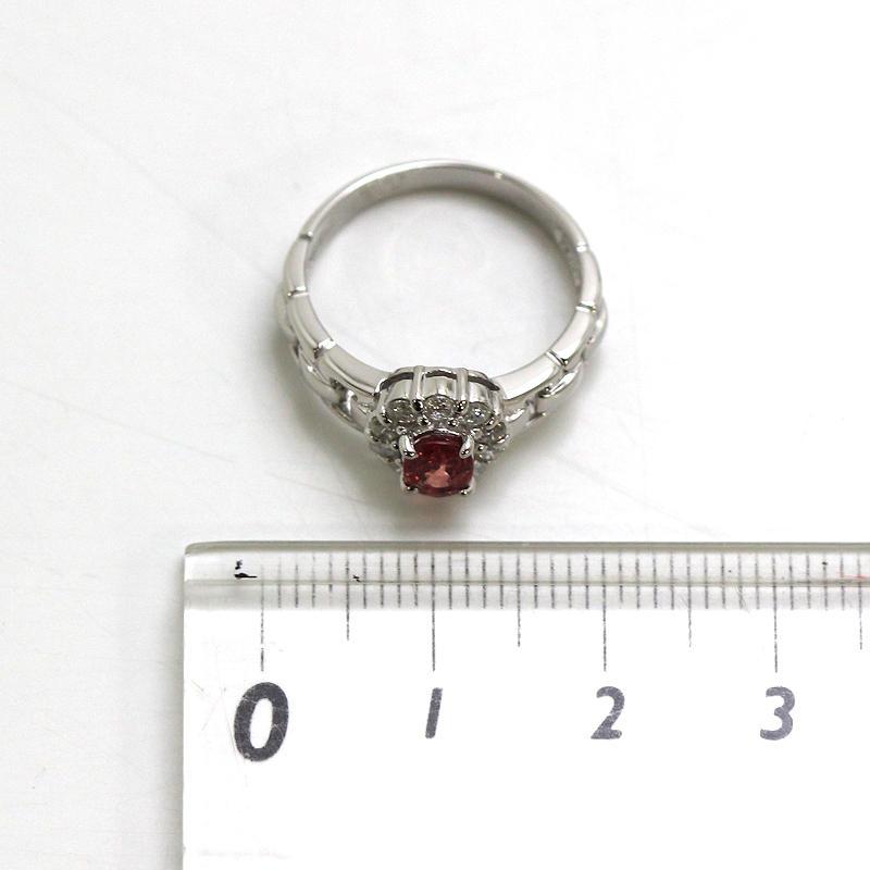 Pt900 サファイアリング 10号 0.593ct ダイヤモンド 0.30ct プラチナ 