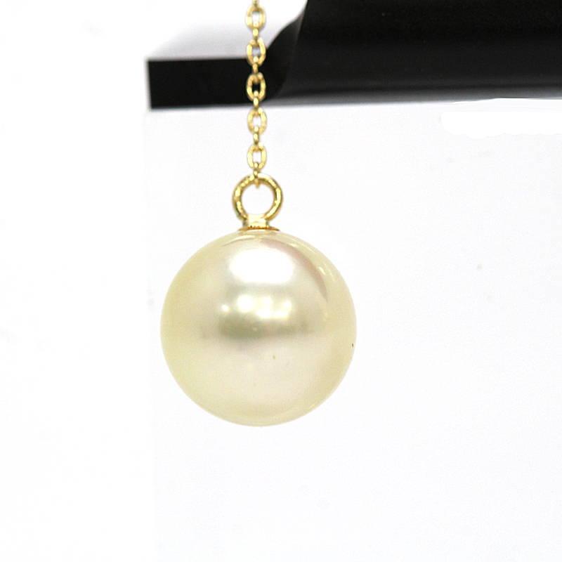 ロングパールピアス 両耳用 フックピアス ゆらゆら 真珠 約8mm 18金