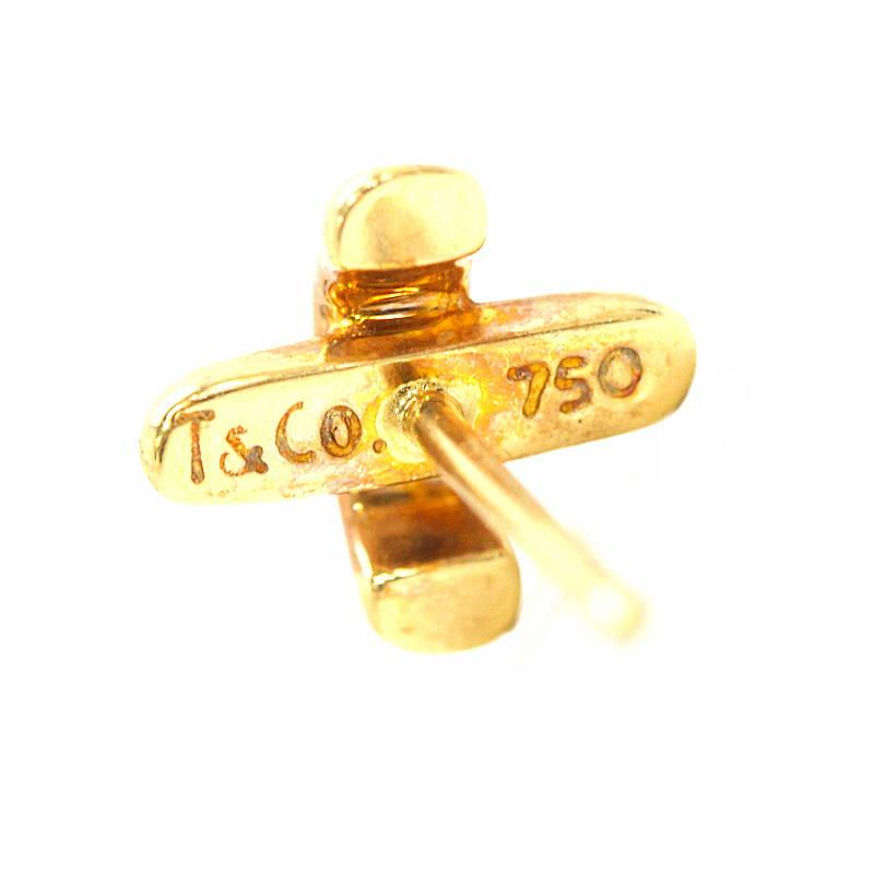 Tiffany&Co. ティファニー クロスステッチピアス 18金イエローゴールド