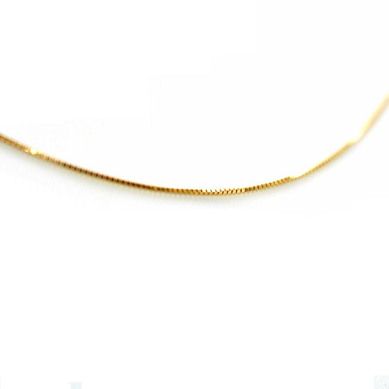 ベネチアンチェーンネックレス 18金イエローゴールド K18YG 40cm 0.9g