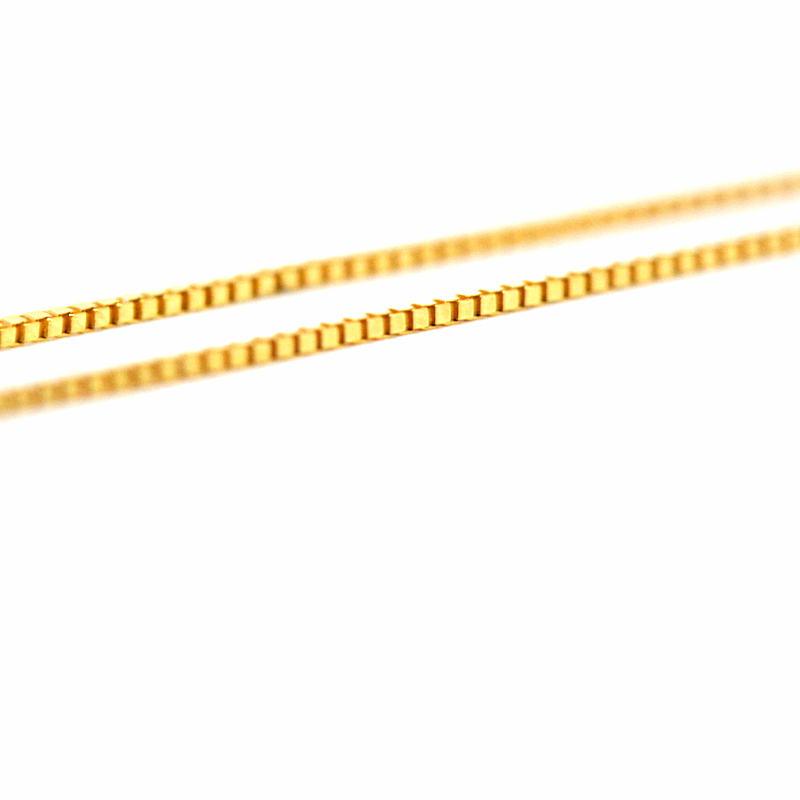 ベネチアンチェーンネックレス 18金イエローゴールド K18YG 40cm 0.9g