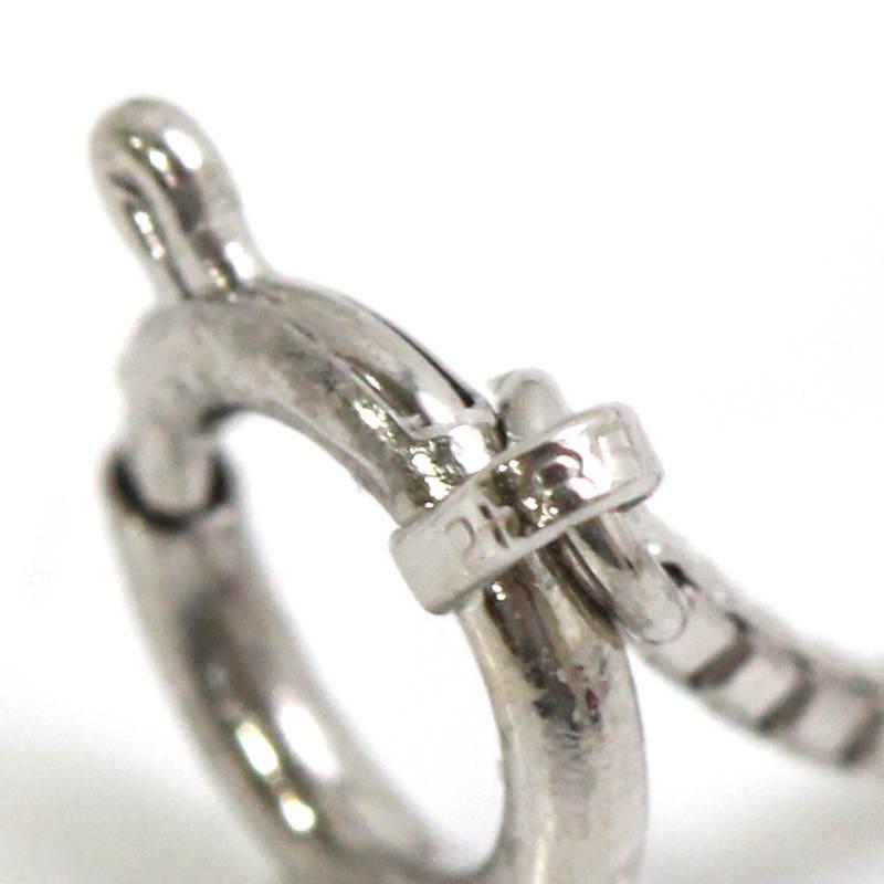 Pt850 Pt900 サファイアネックレス 約39cm ダイヤモンド 1.10ct/0.70ct 