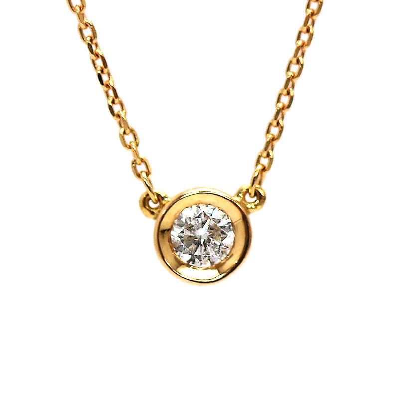 4℃（ヨンドシー） ダイヤモンドネックレス 約40cm K18PG 18金 ピンク