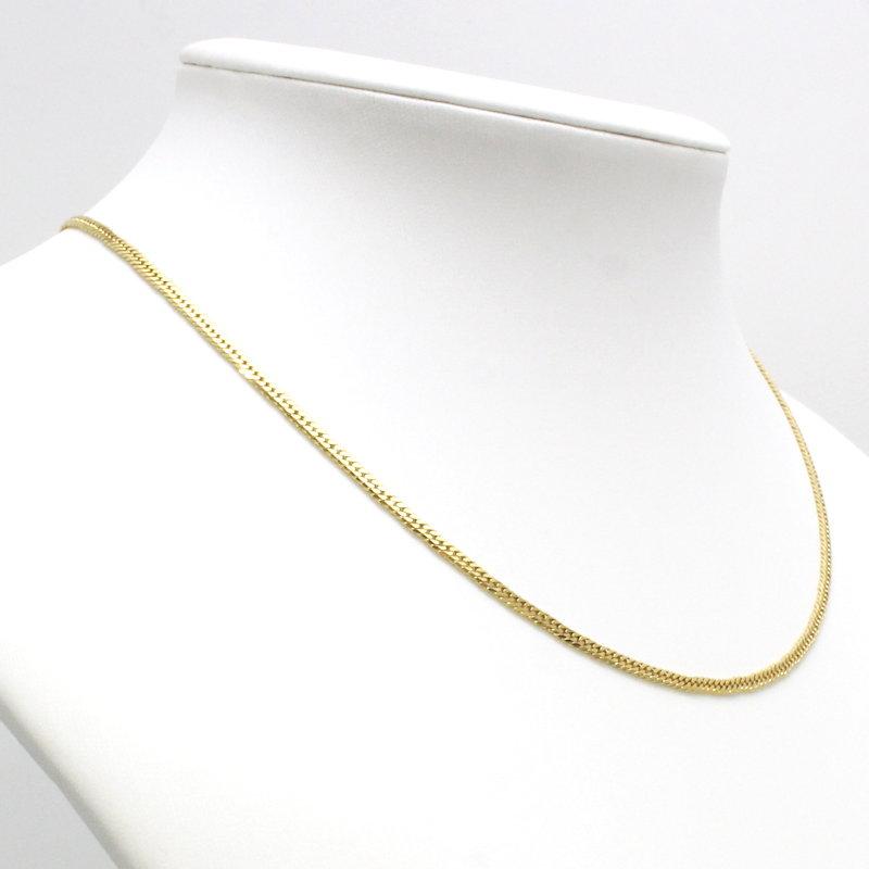 K18 6面ダブル喜平ネックレス 18金 約45cm 9.4g ゴールド チェーン