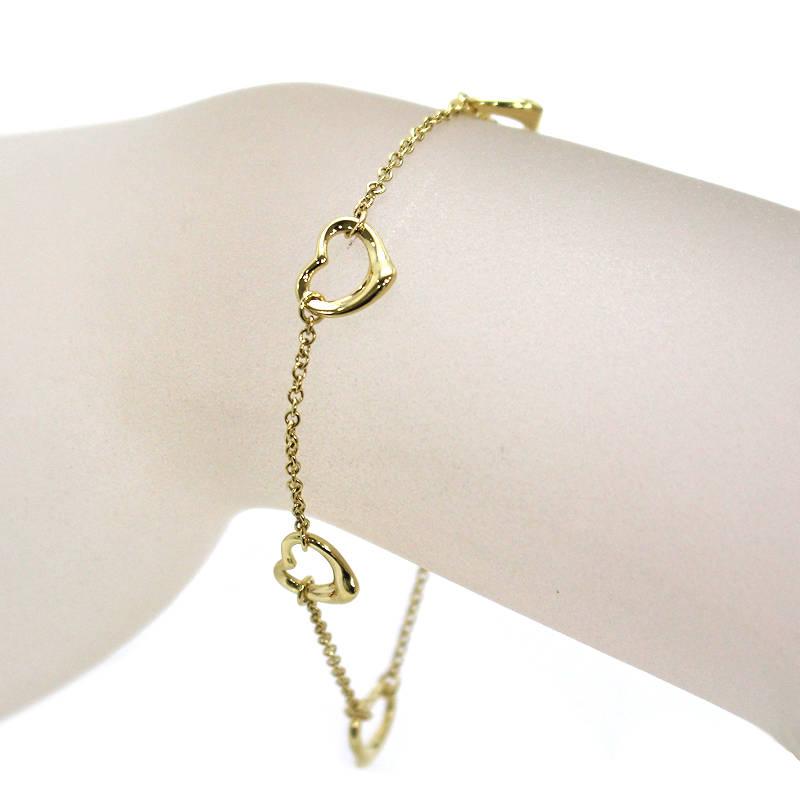 Tiffany&Co. ティファニー 5連オープンハート ブレスレット 約18cm K18