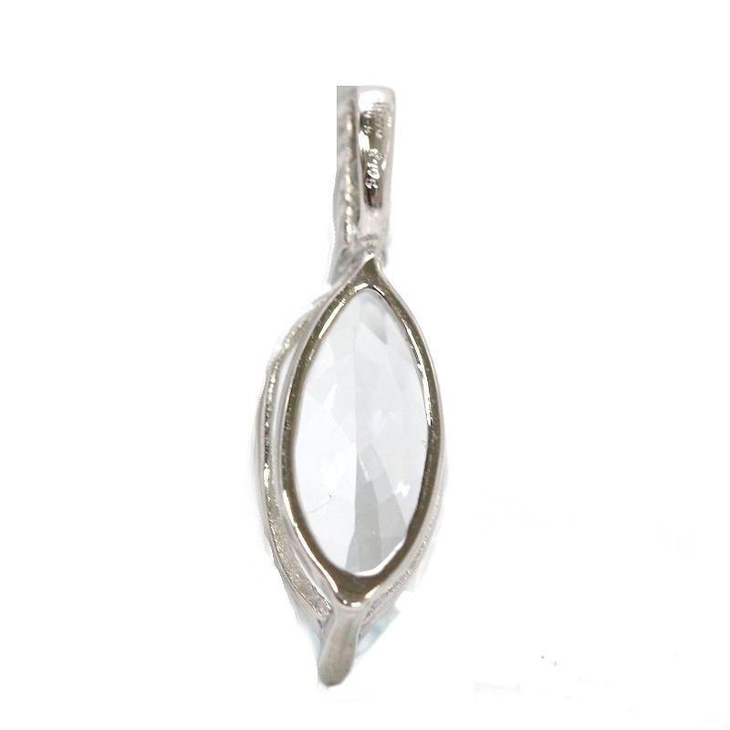アクアマリン ペンダントチャーム 2.55ct ダイヤモンド 18金ホワイト