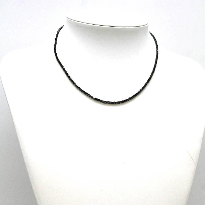 ブラックダイヤモンドネックレス 20.0ct 18金ホワイトゴールド K18WG