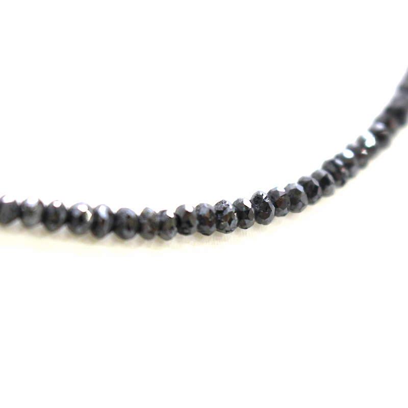 ブラックダイヤモンドネックレス 30.0ct 18金ホワイトゴールド K18WG