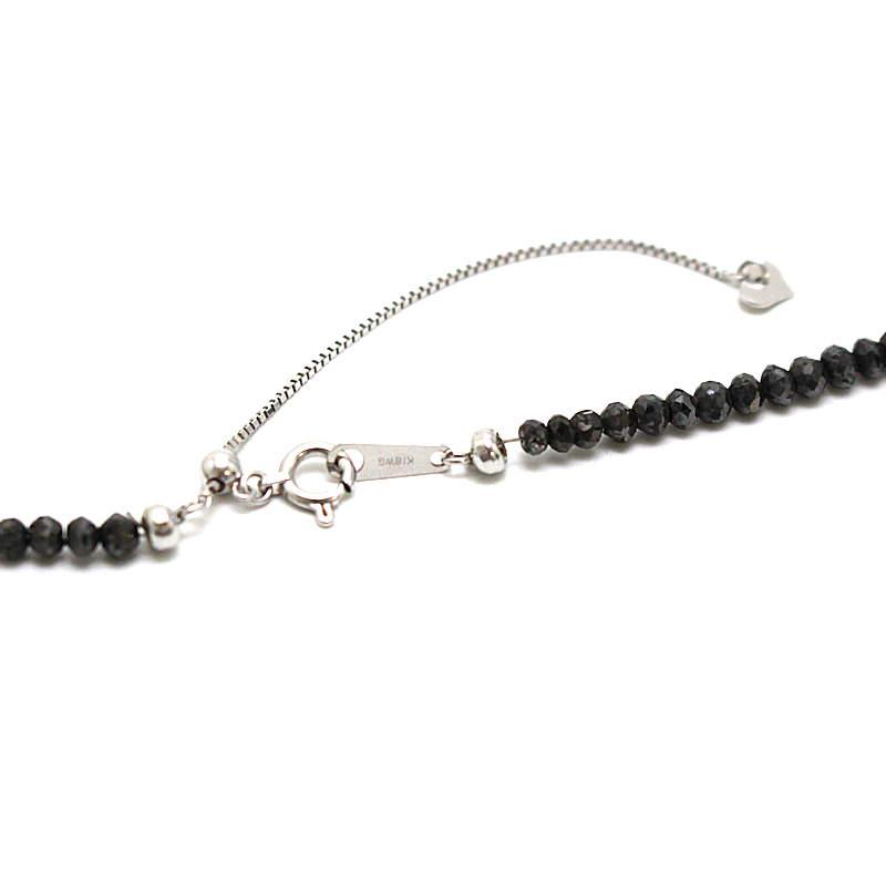 ブラックダイヤモンドネックレス 30.0ct 18金ホワイトゴールド K18WG