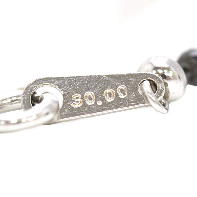 ブラックダイヤモンドネックレス 30.0ct 18金ホワイトゴールド