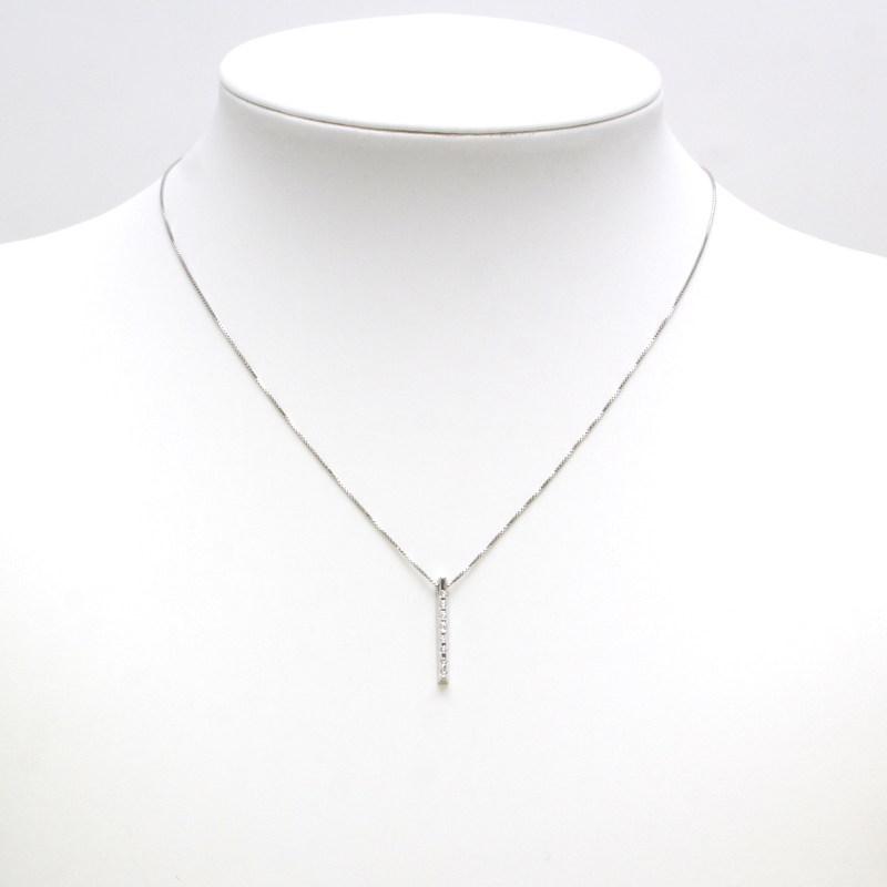 治療、健康系　ネックレス　k18WG K18WG 8Pダイヤモンドネックレス 約42cm ダイヤモンド 18金 ホワイト