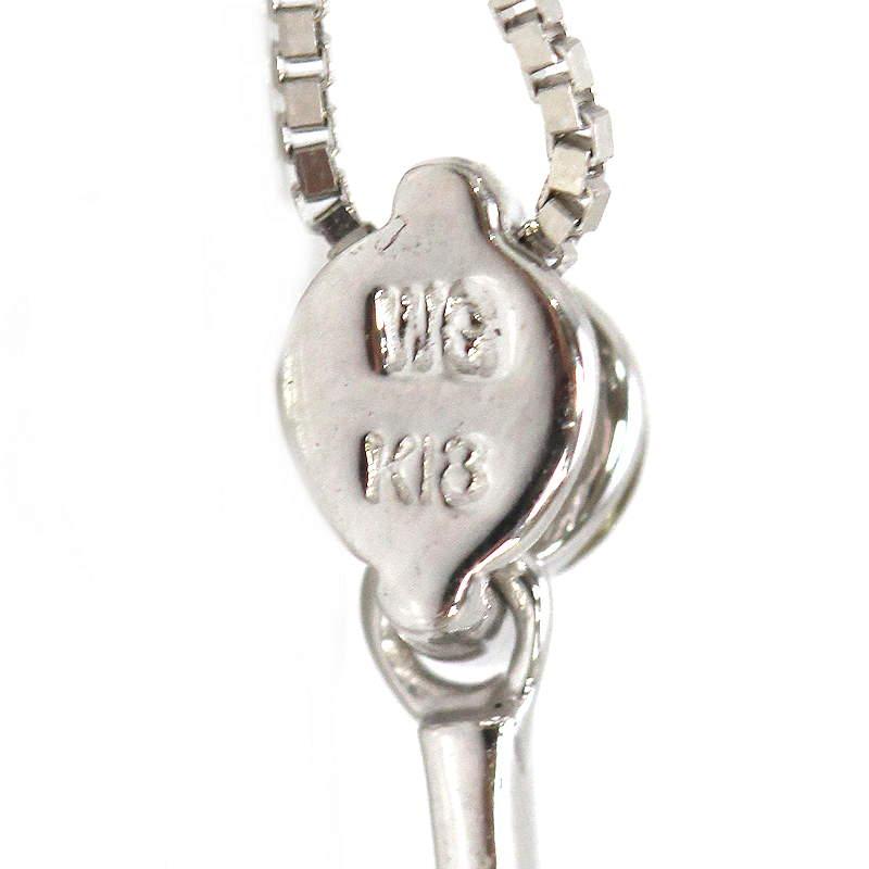 ダイヤモンドネックレス 7P ダイヤモンド 1.02ct 18金ホワイトゴールド