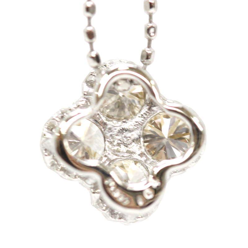 ダイヤモンドフラワーネックレス ダイヤモンド 0.64ct プラチナ Pt850 