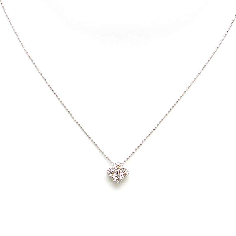 ダイヤモンドフラワーネックレス ダイヤモンド 0.64ct プラチナ Pt850 