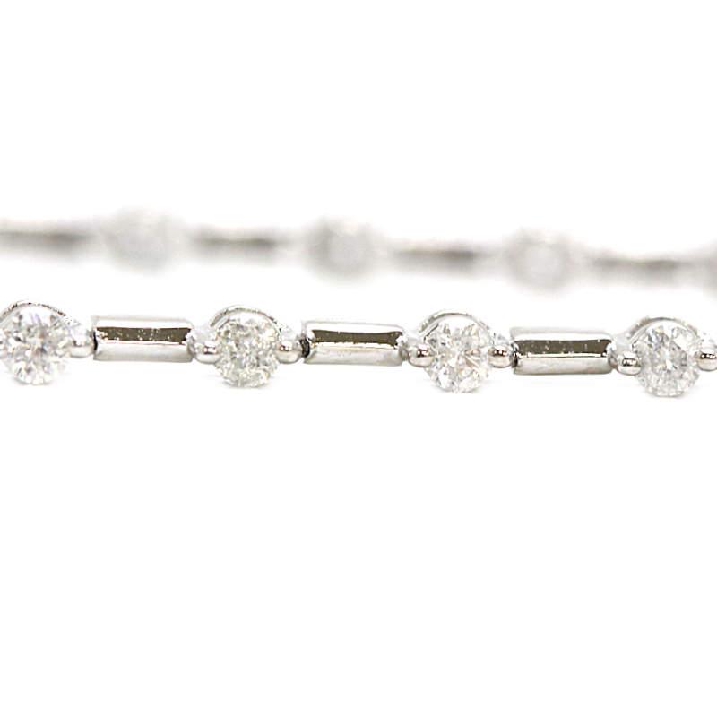 ダイヤモンドブレスレット ダイヤモンド 1.00ct 18金ホワイトゴールド