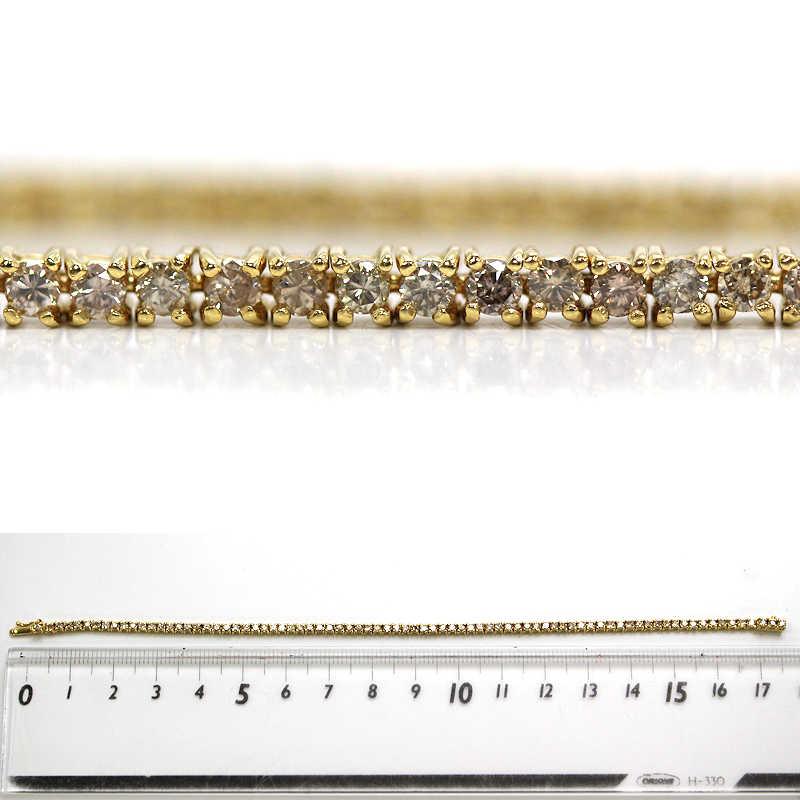 K18 テニスブレスレット 約17.5cm 約8.1g ダイヤモンド 2.12ct 18金 ゴールド 31427_5
