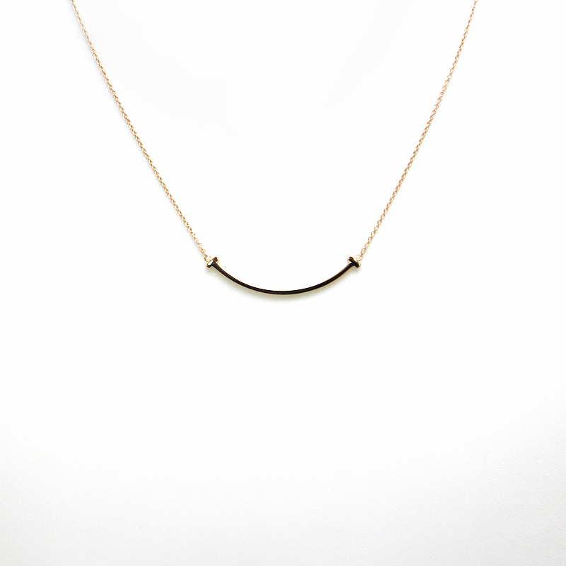 Tiffany T Tiffany&Co. ティファニー Tスマイルスモールネックレス 18