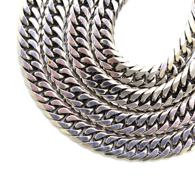 Pt850 6面ダブル喜平ネックレス 約60cm 約59g プラチナ チェーン