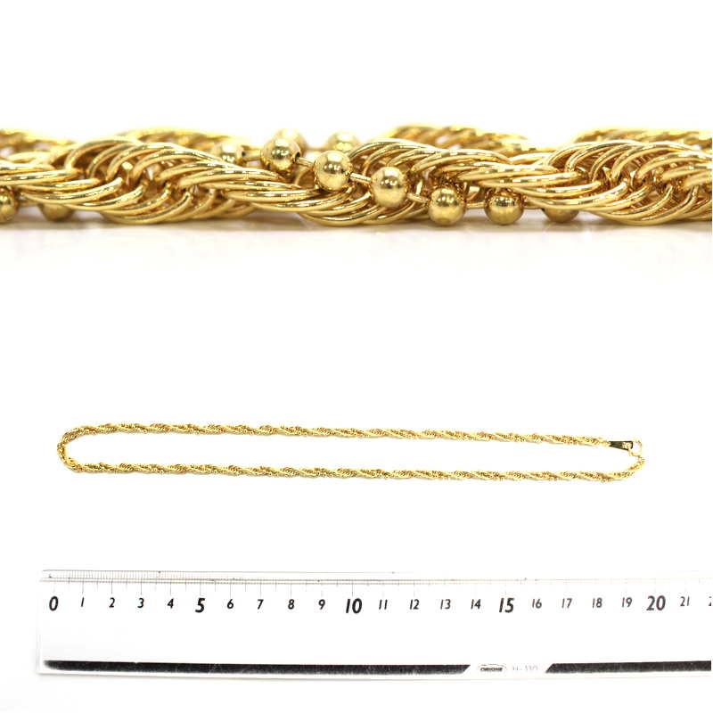 K18 アズキボールチェーンネックレス 18金 約40cm 12.1g ゴールド
