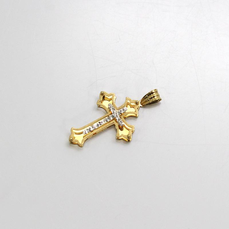 K18 クロスモチーフペンダントトップ 約1.2g 18金 ゴールド ネックレス