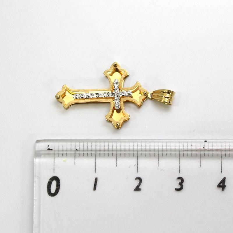 K18 クロスモチーフペンダントトップ 約1.2g 18金 ゴールド ネックレス
